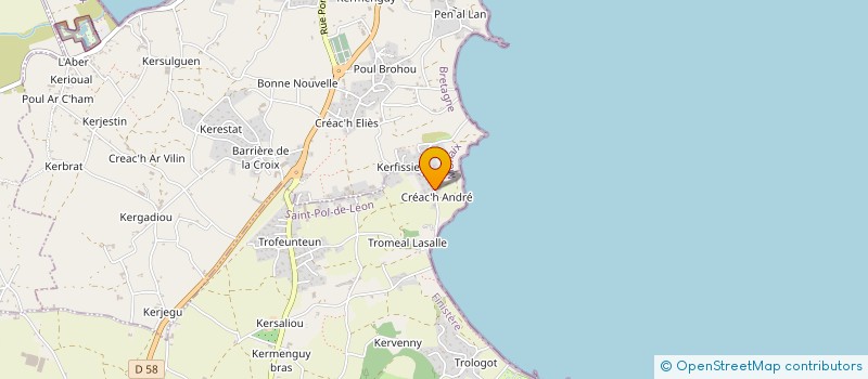 localisation de l'entreprise APPERE THEBAULT CREAC'H ANDRE  SAINT-POL-DE-LEON