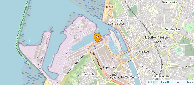 localisation de l'entreprise APPETI' MARINE HOLDING à BOULOGNE-SUR-MER