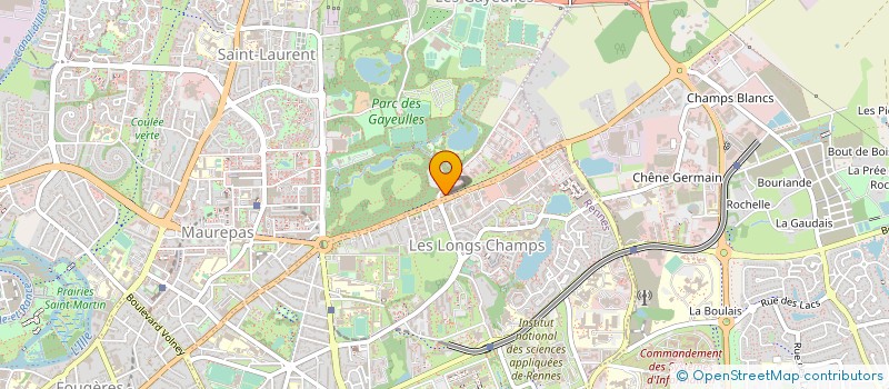 localisation de l'entreprise APPLICATIFS RESEAUX SYSTEMES à RENNES