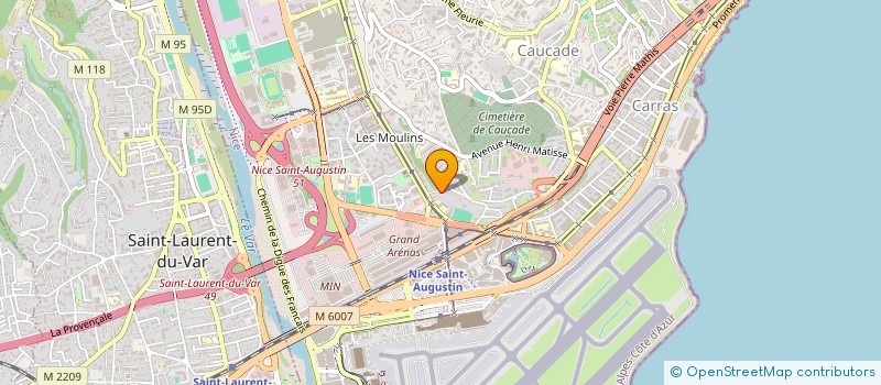 localisation de l'entreprise APPLICATION BATIMENT COTE D AZUR  NICE