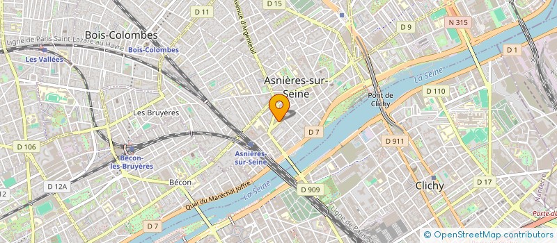 localisation de l'entreprise APPLICATION DE PANNEAUX D'ETANCHEITE à ASNIERES-SUR-SEINE