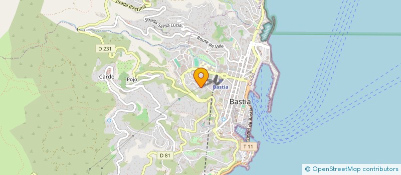 localisation de l'entreprise APPLICATION DES CONTROLES TECHNIQUES AUTOMOBILES PUGET à BASTIA