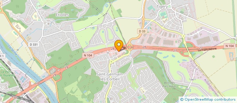 localisation de l'entreprise APPLICATION ET GESTION COMMERCIALE à SAINT-GERMAIN-LES-CORBEIL