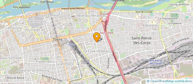 localisation de l'entreprise APPLICATION PEINTURE SOL APS  TOURS