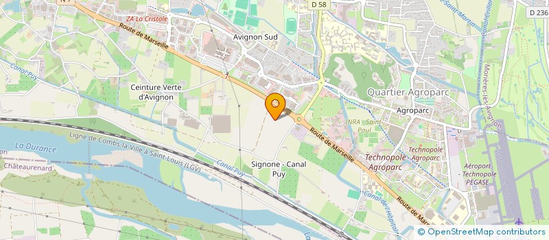 localisation de l'entreprise APPLICATION SUD CHIMIE à AVIGNON
