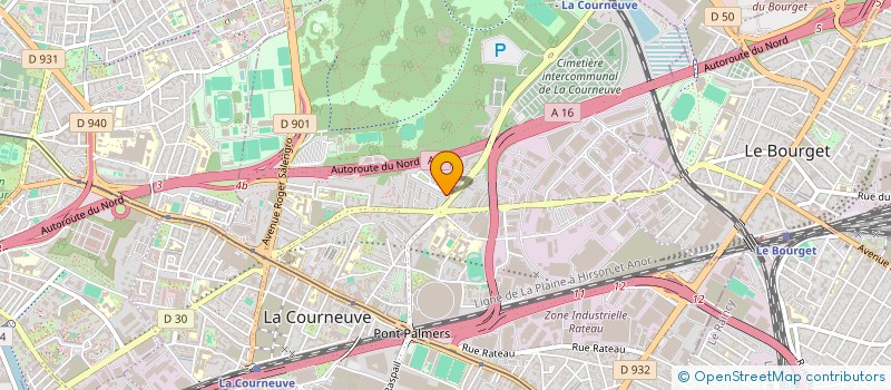 localisation de l'entreprise APPLICATION TECHNIQUE SOL ET PEINTURE  LA COURNEUVE