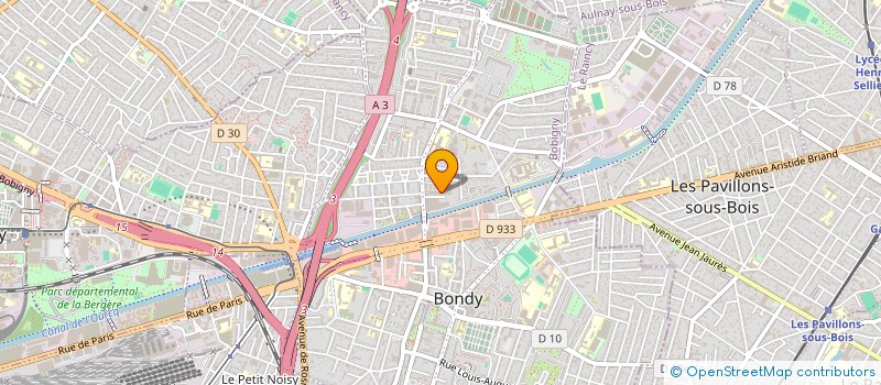 localisation de l'entreprise APPLICATIONS AVANCEES AUDIOVISUEL PROFES à BONDY