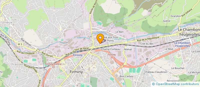 localisation de l'entreprise APPLICATIONS ELECTRIQUES FIRMINY PAR ABREVIATION A.E.F à FIRMINY