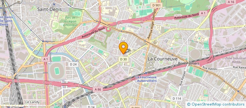 localisation de l'entreprise APPLICATIONS ENVIRONNEMENT DURABLE à LA COURNEUVE