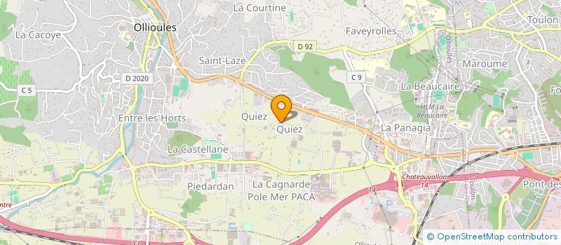 localisation de l'entreprise APPLICATIONS RESEAUX EQUIPEM MEDITERRANE  OLLIOULES