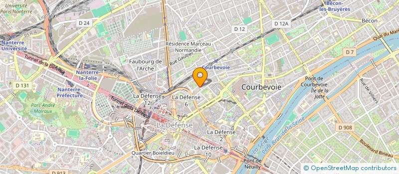 localisation de l'entreprise APPLICATIONS SERVICES à COURBEVOIE
