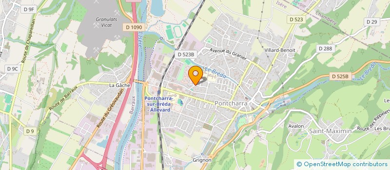 localisation de l'entreprise APPRENDRE TRAVAILLER ECRIRE LIRE INTERESSER EXPRIMER RENCONTRER (L'A.T.E.L.I.E.R)  PONTCHARRA