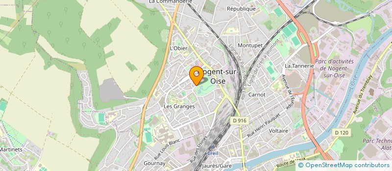 localisation de l'entreprise APPRENTISSAGE DES METIERS DES SERVICES AEROPORTUAIRES à NOGENT-SUR-OISE