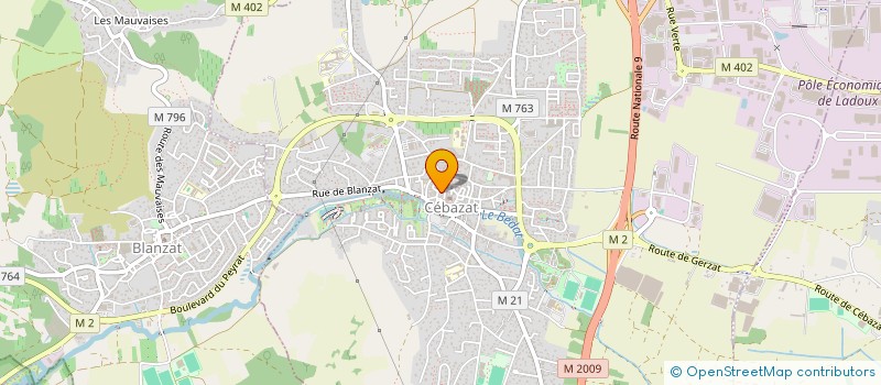 localisation de l'entreprise APPRENTISSAGE PROMOTION CHANTEUR EMERITE  CEBAZAT