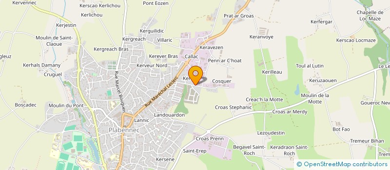 localisation de l'entreprise APPRIOU ENERGIE à PLABENNEC