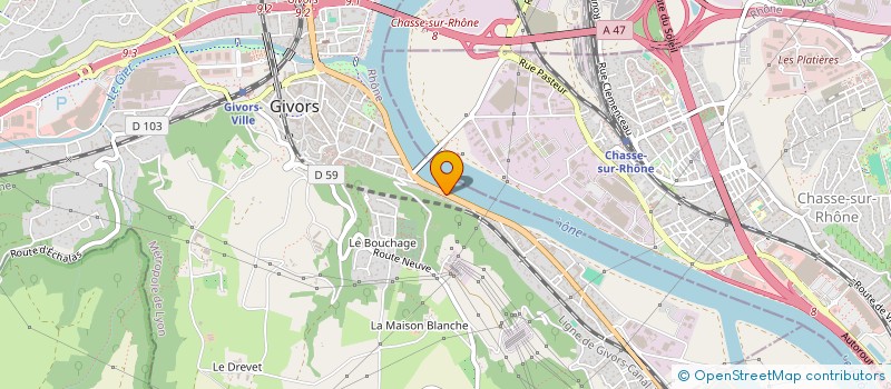 localisation de l'entreprise APPRO VERT  GIVORS