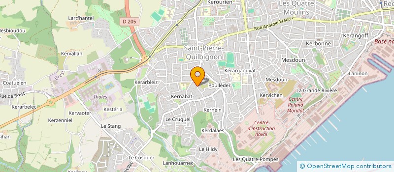 localisation de l'entreprise APPUI DU RESEAU BRETON A L'EDUCATION ET AU DEVELOPPEMENT à BREST