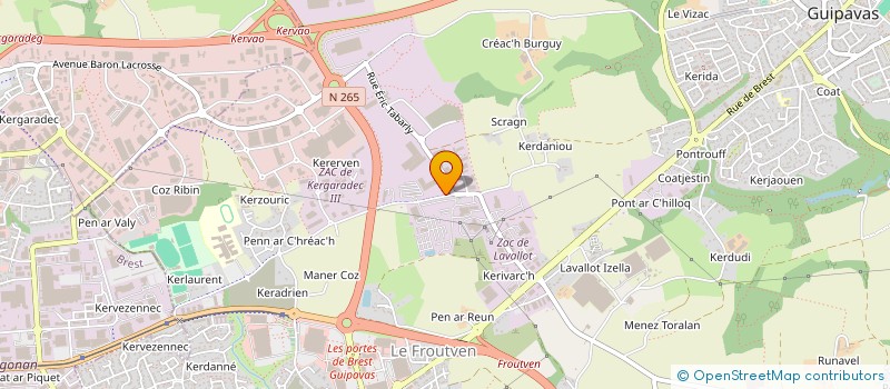 localisation de l'entreprise APPUI SANTE NORD FINISTERE à GUIPAVAS