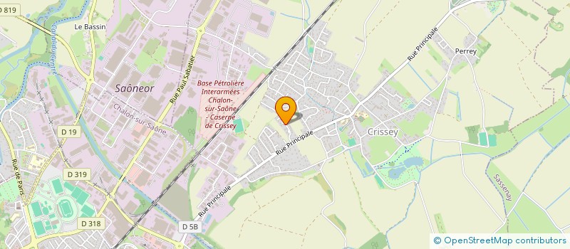 localisation de l'entreprise APRANE  CRISSEY