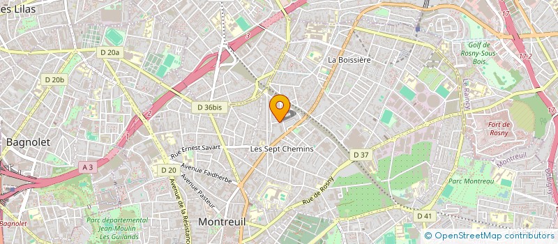 localisation de l'entreprise APRB AGENCE PREVENTION RISQUES BATIMENT à MONTREUIL