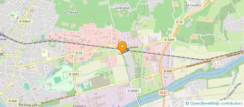 localisation de l'entreprise APRB CONCEPT MENUISERIE à BERGERAC