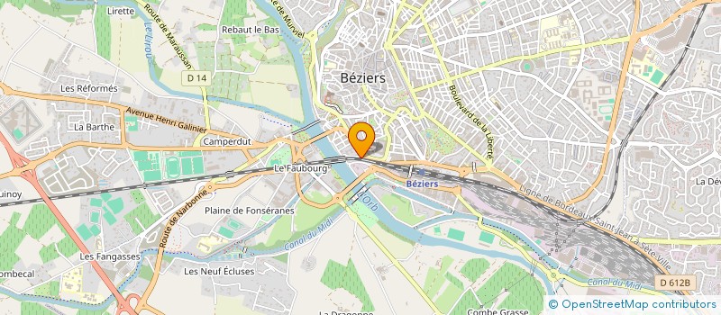 localisation de l'entreprise APRENE  BEZIERS