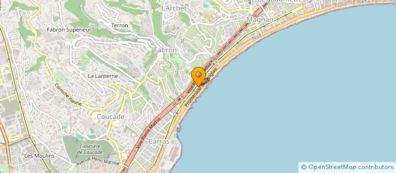 localisation de l'entreprise APRO 10  NICE