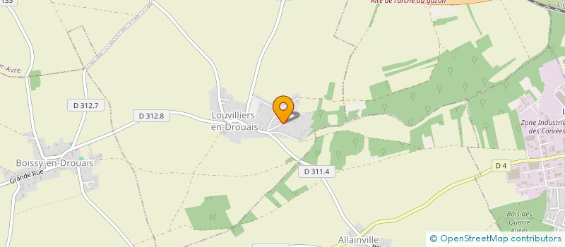 localisation de l'entreprise APRO-COM à LOUVILLIERS-EN-DROUAIS