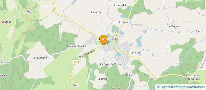 localisation de l'entreprise APROBOIS DES FEUILLARDIERS LES CARS à LES CARS