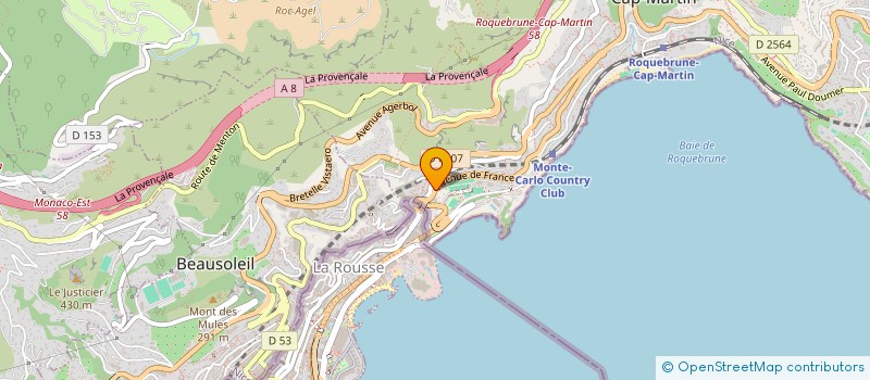 localisation de l'entreprise APROMEOS IX à ROQUEBRUNE-CAP-MARTIN