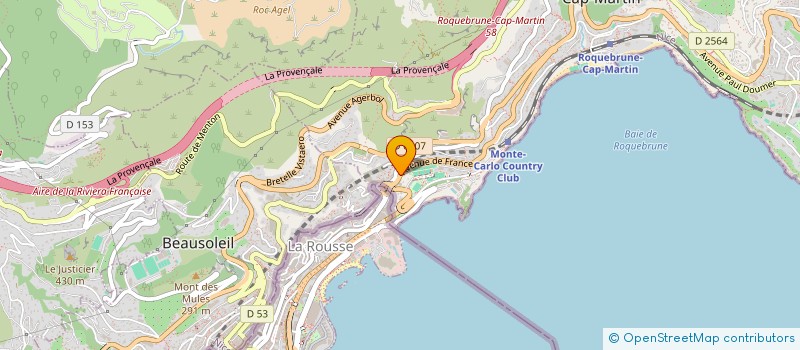 localisation de l'entreprise APROMEOS XXV à ROQUEBRUNE-CAP-MARTIN