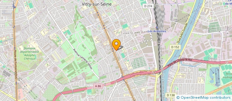 localisation de l'entreprise APRV 92 à VITRY-SUR-SEINE