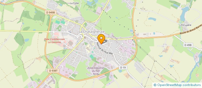 localisation de l'entreprise APS à LA CHATAIGNERAIE