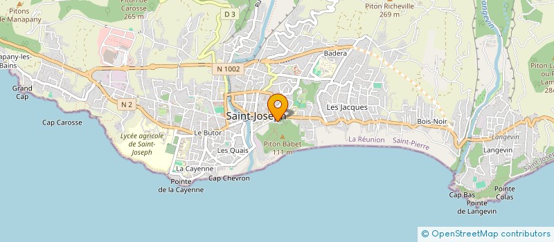 localisation de l'entreprise APS 974 (ASSOCIATION PLATEFORME SOLIDAIRE) à SAINT-JOSEPH