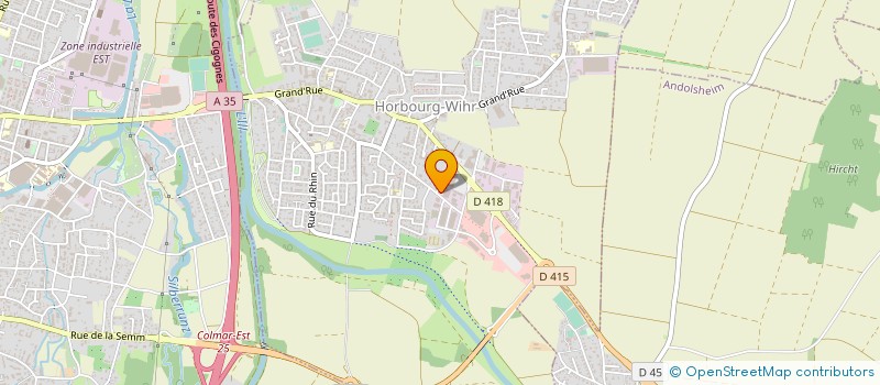 localisation de l'entreprise APS (ALSACE PEINTURE ET SOLS)  HORBOURG-WIHR