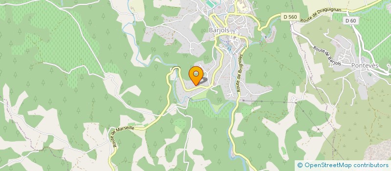 localisation de l'entreprise APS ENERGIE  BARJOLS