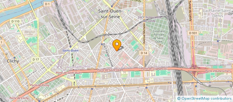 localisation de l'entreprise APS FRUITS 92 à SAINT-OUEN-SUR-SEINE