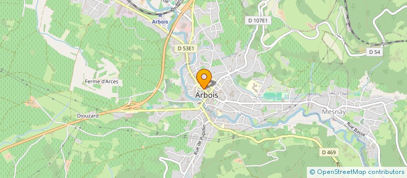 localisation de l'entreprise APS IMMOBILIER à ARBOIS