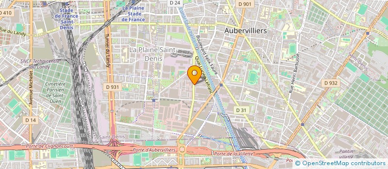 localisation de l'entreprise APSARA à AUBERVILLIERS