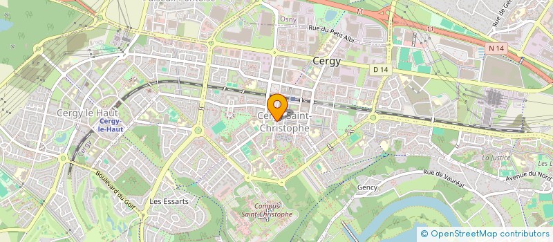 localisation de l'entreprise APSEC ASSOCIATION POUR LA PROMOTION DU SPORT ET DE L'ENTRAIDE CERGYSSOISES  CERGY