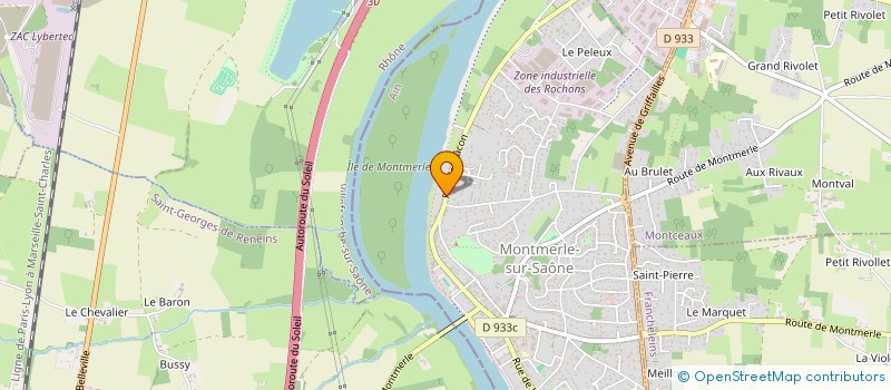 localisation de l'entreprise APT +  MONTMERLE-SUR-SAONE