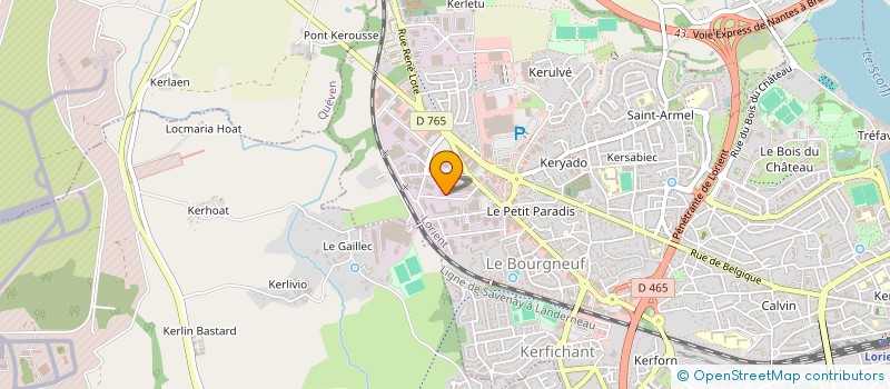 localisation de l'entreprise APTIS à LORIENT