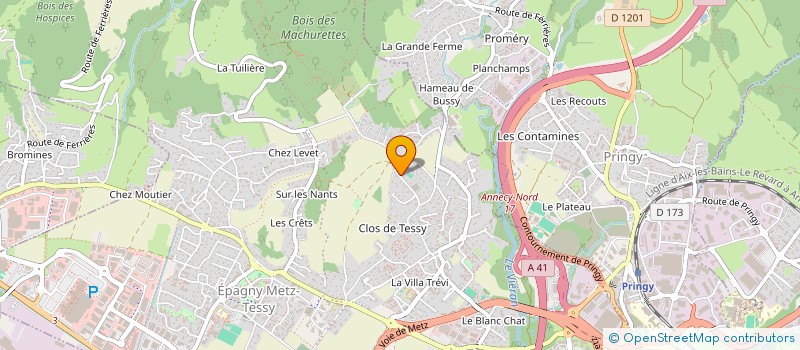 localisation de l'entreprise APTOS BLUE  EPAGNY METZ-TESSY