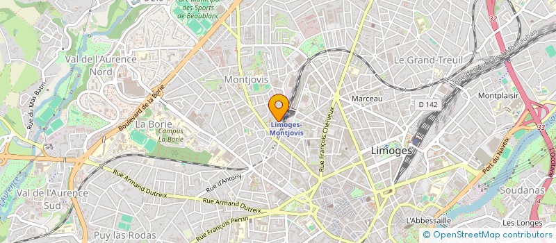 localisation de l'entreprise APUS FINANCES à LIMOGES