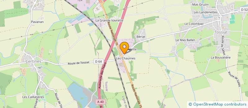 localisation de l'entreprise APX DISTRIBUTION  TOSSIAT