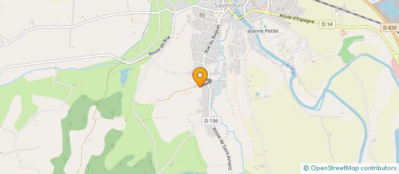 localisation de l'entreprise APYS GIE à SAVERDUN