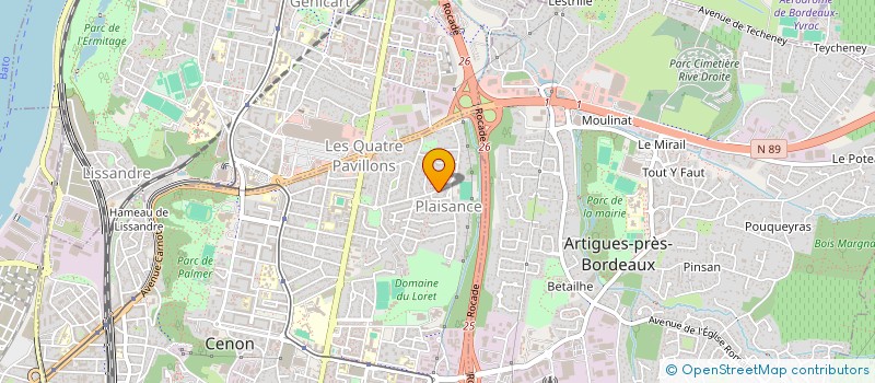 localisation de l'entreprise AQ PLATRERIE à CENON