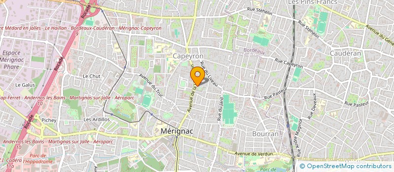 localisation de l'entreprise AQ'UP à MERIGNAC
