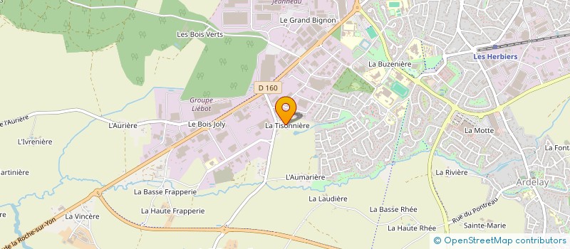 localisation de l'entreprise AQAL à LES HERBIERS