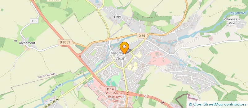 localisation de l'entreprise AQM POTIQUET à MAGNY-EN-VEXIN